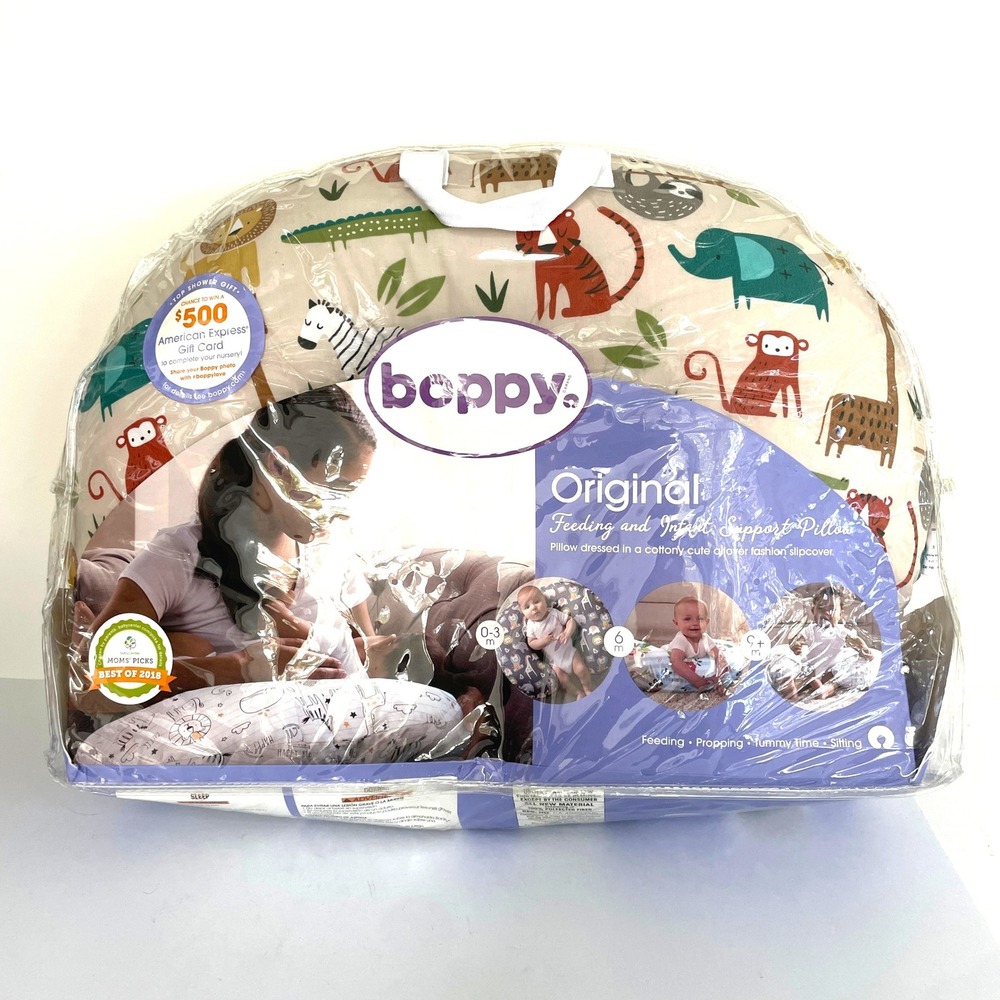Boppy Original Nursing and Infant Support Pillow Neutral Jungle Colors 0-12M